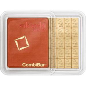 50 gram guld Valcambi Combibar Baksida