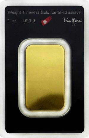 Guldtacka 1 oz Argor Heraeus baksida