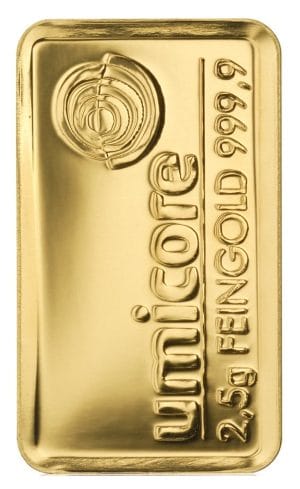 2,5 gram guldtacka olika tillverkare